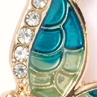  Butterfly Pearl Pendant Necklace and Earring Set