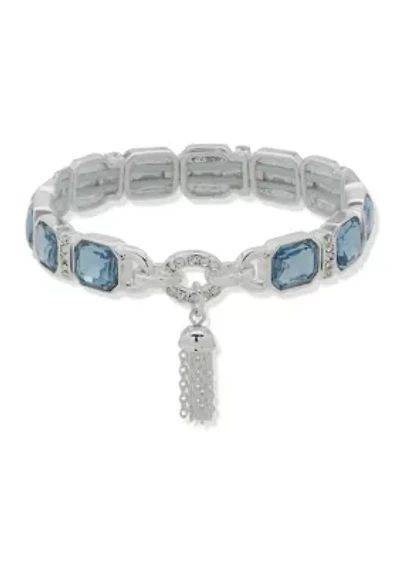 Blue Bar Tassel Stone Bracelet