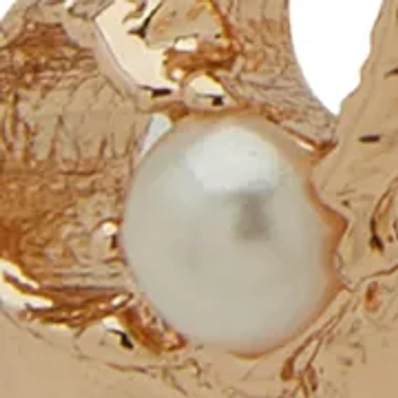 Hammered Openwork Floral Hinge Bracelet