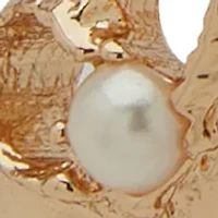 Hammered Openwork Floral Hinge Bracelet