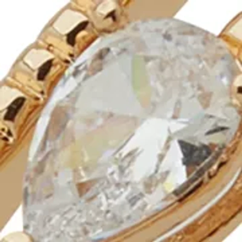 Stationed Multi Row Stone Cuff Bracelet