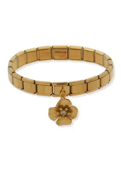 Flower Charm Stretch Bracelet