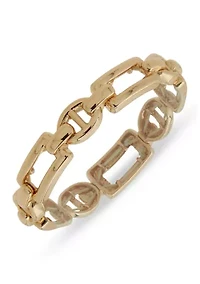 Link Gold Tone Stretch Bracelet