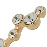  Crystal Cluster Gold Tone Cuff Bracelet