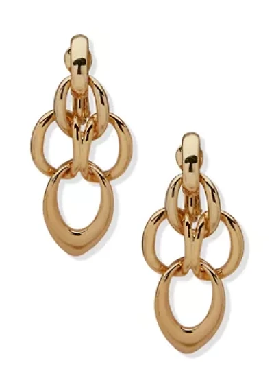 Over Lapping Link Drop Earrings