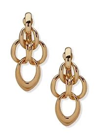 Over Lapping Link Drop Earrings