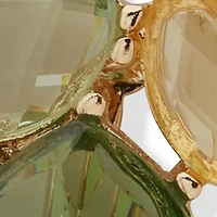  Green Cluster Stone EZ Comfort Clip Earrings
