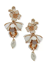 Flower Chandelier EZ Comfort Clip Earrings