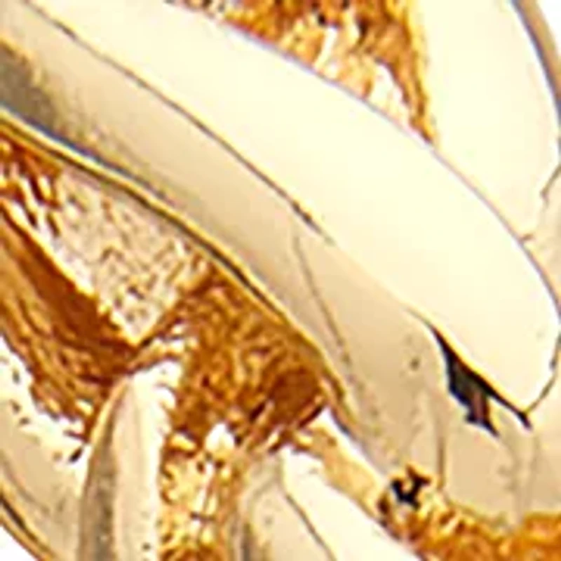 Gold Tone 30 Millimeter Woven Chain Hoop Earrings