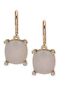 Gold Tone Sapphire Stone Drop Earrings