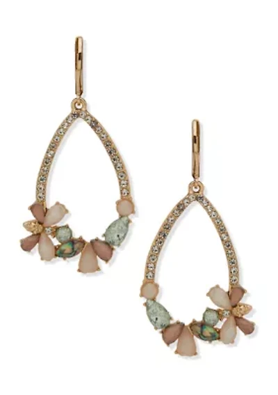 Gold Tone Multi Teardrop Bee Earrings