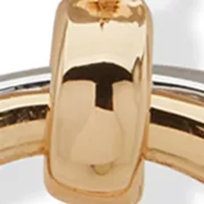 Two Tone Multirow Drop Earrings