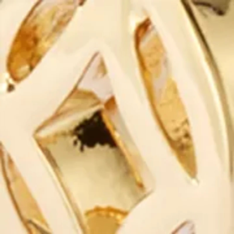 Gold Tone 42mm Cutout C Hoop Earrings