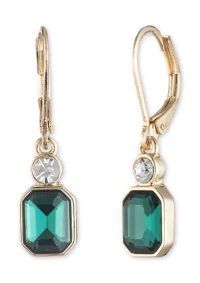 Rectangle Stone Drop Earrings