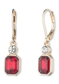 Rectangle Stone Drop Earrings