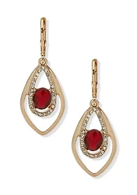 Red Crystal Orbital Earrings