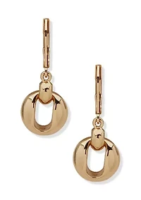 Puffed Open Dome Drop Earrings