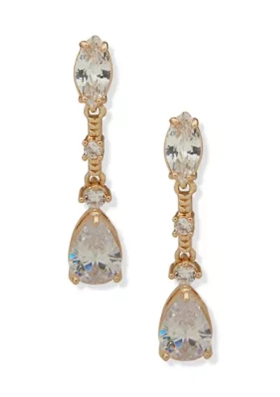 Crystal Stone Linear Earrings