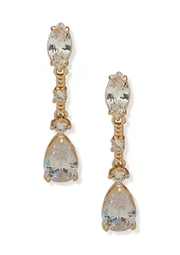 Crystal Stone Linear Earrings
