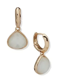Pearl Huggie Drop Earrings