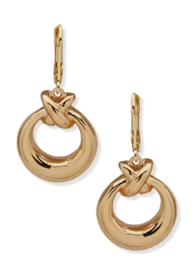 Open Circle Drop Earrings