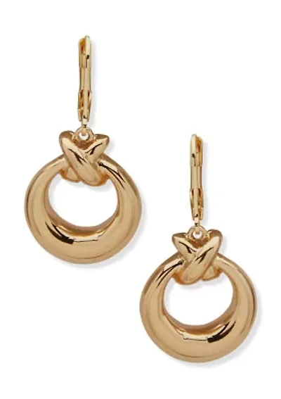Open Circle Drop Earrings