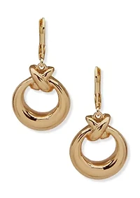 Open Circle Drop Earrings