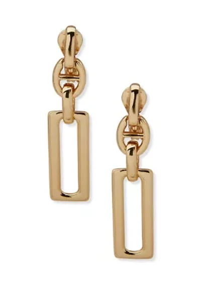 Link Drop Clip Earrings