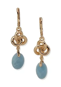 Stone Knot Drop Earrings