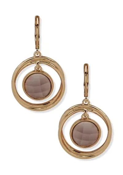 Purple Orbital Drop Earrings