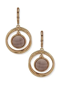 Purple Orbital Drop Earrings