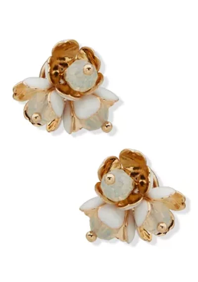 Flower Cluster Stud Earrings