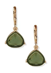  Green Stone Teardrop Earrings