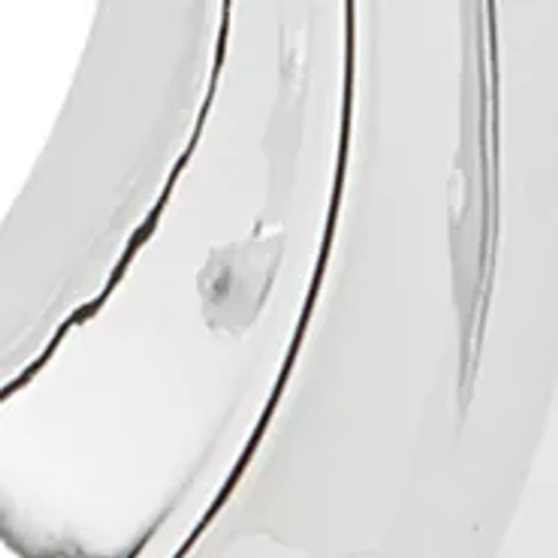 Silver Tone Open Oval Pendant Necklace