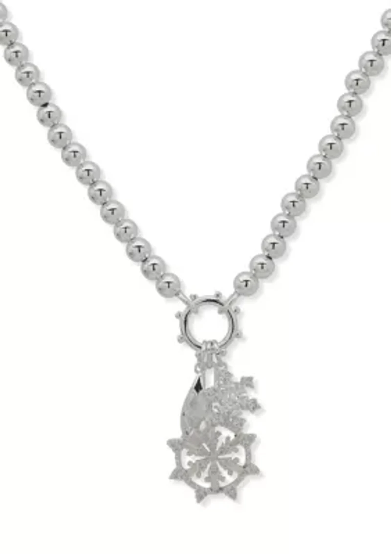 Snowflake Crystal Pendant Necklace