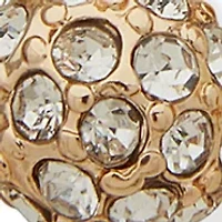 Gold Tone Trio Red Crystal Stud Earrings in Gold Pouch