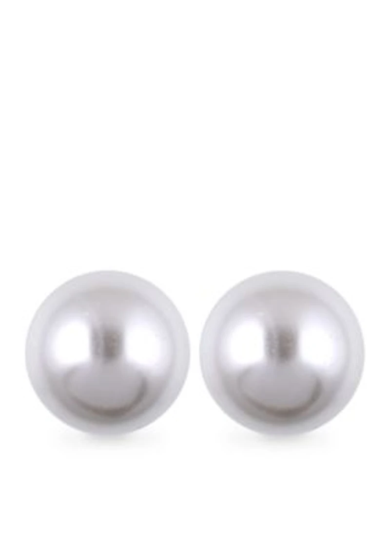 12-mm. Faux Pearl Studs