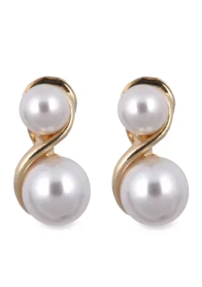 Pearl S Clip Earring