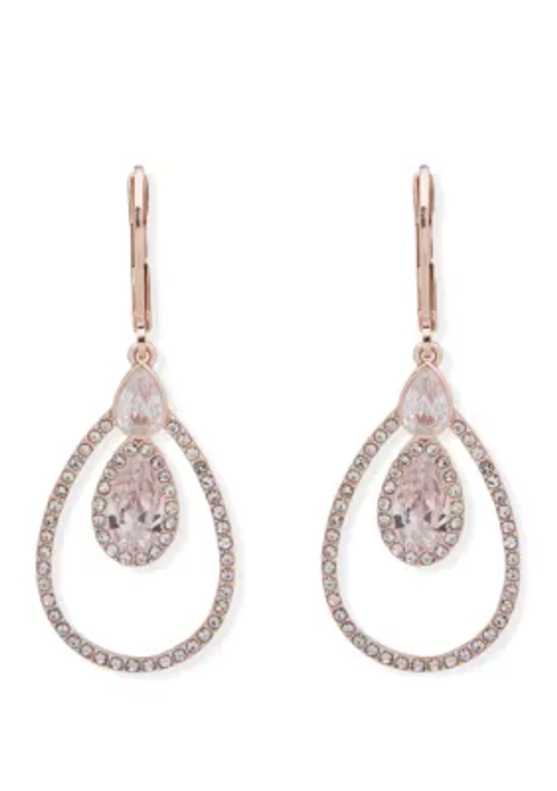 Cubic Zirconia Pavé Small Teardrop Earrings