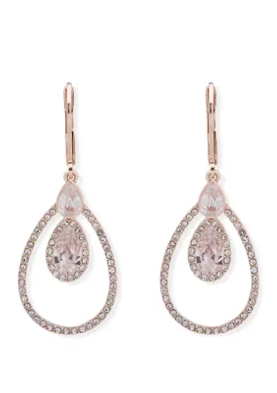 Cubic Zirconia Pavé Small Teardrop Earrings