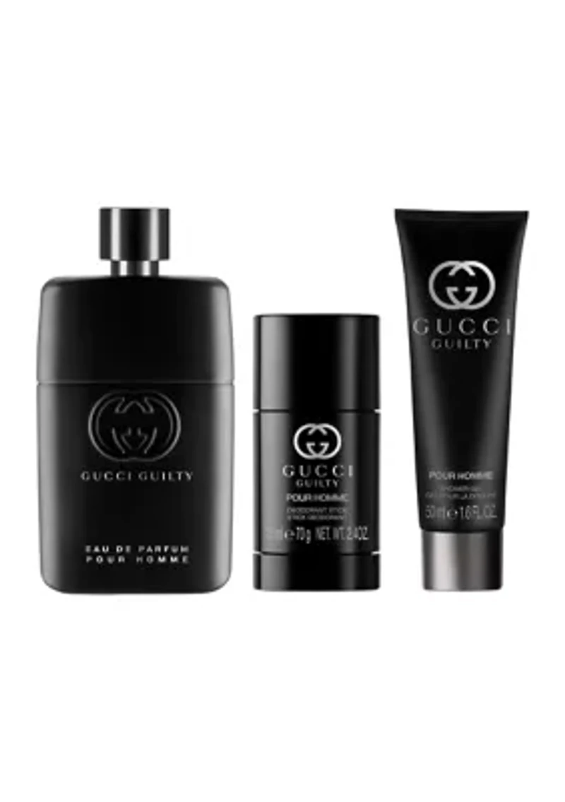 Guilty Pour Homme Eau de Parfum for Men Trio Gift Set - $214 Value!