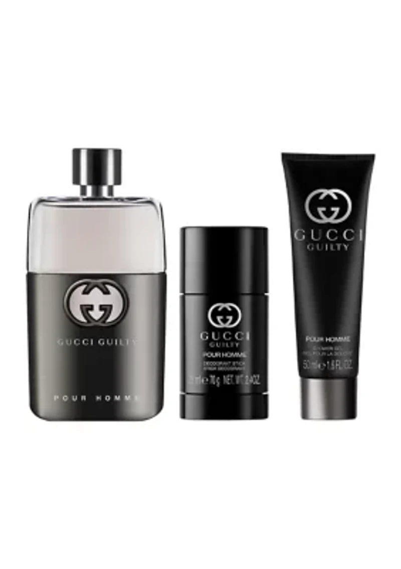 Guilty Pour Homme Eau de Toilette for Men Trio Gift Set - $183 Value!