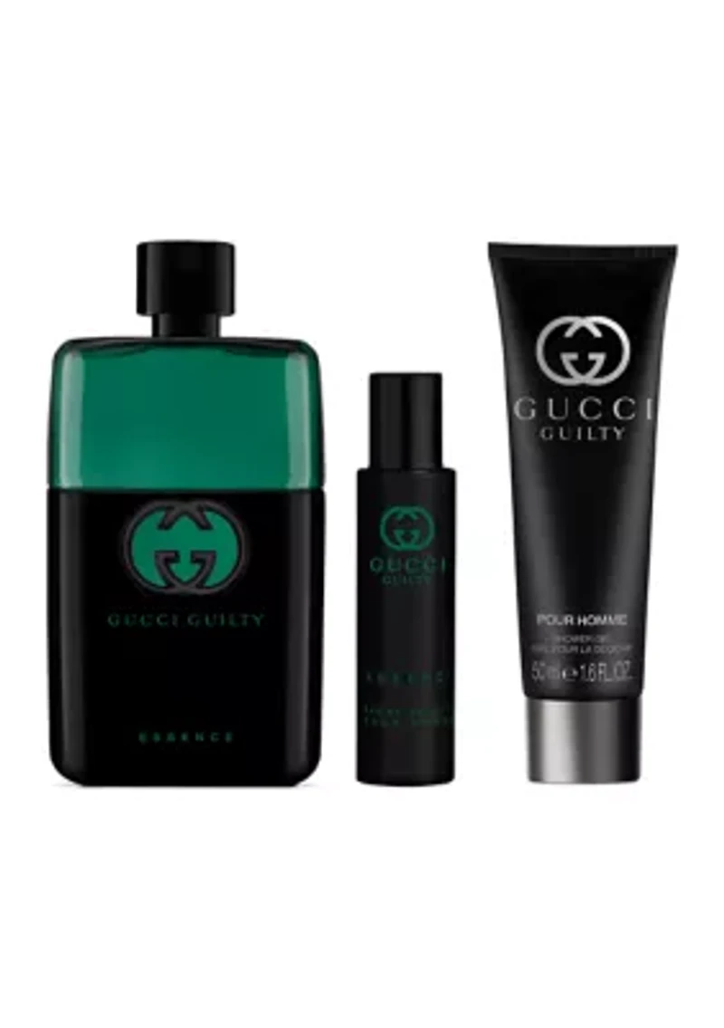 Guilty Pour Homme Essence Eau de Toilette for Men and Shower Gel Trio Gift Set