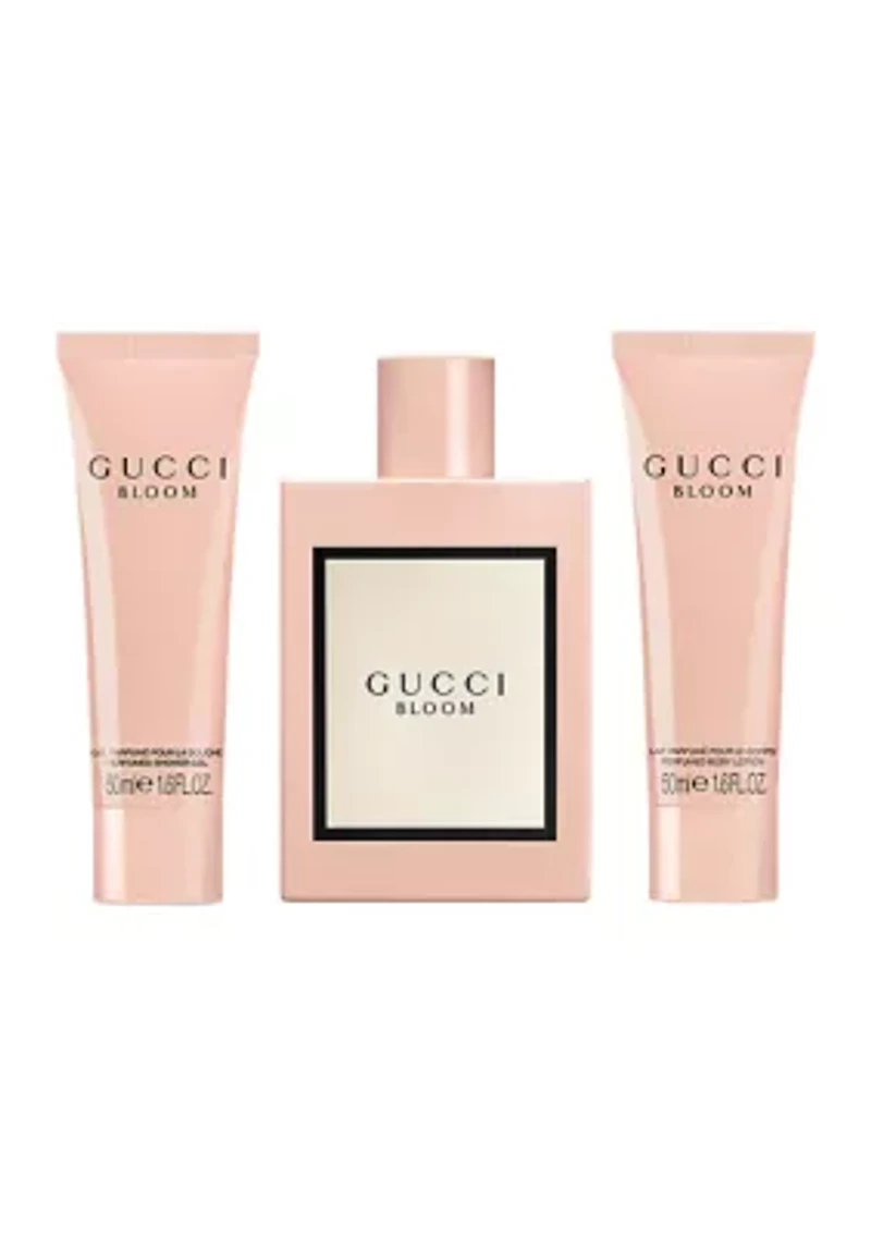 Bloom Eau de Parfum for Women, Body Lotion and Shower Gel Trio Gift Set