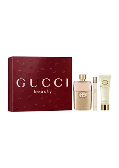 Guilty Pour Femme Eau de Parfum for Women and Body Lotion Trio Gift Set