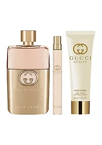 Guilty Pour Femme Eau de Parfum for Women and Body Lotion Trio Gift Set