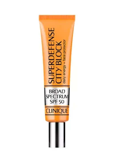 Superdefense™ City Block Broad Spectrum SPF 50 Daily Energy + Face Protector Primer