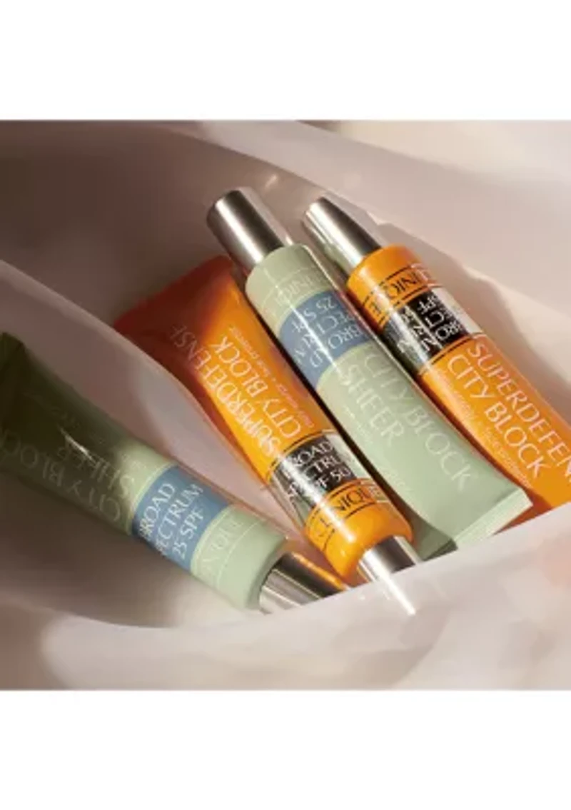 Superdefense™ City Block Broad Spectrum SPF 50 Daily Energy + Face Protector Primer