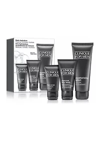 Daily Hydration Men's Skincare Set: Cleanse. Exfoliate. Hydrate - $54 Value!