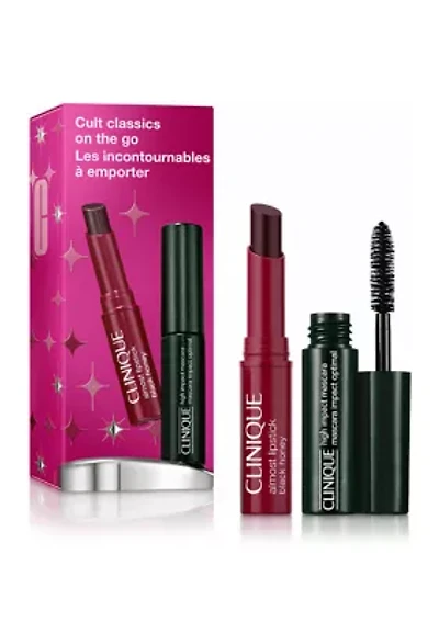 Cult Classics on the Go: High Impact Mascara + Black Honey Lip Mini Gift Set - $29 Value!